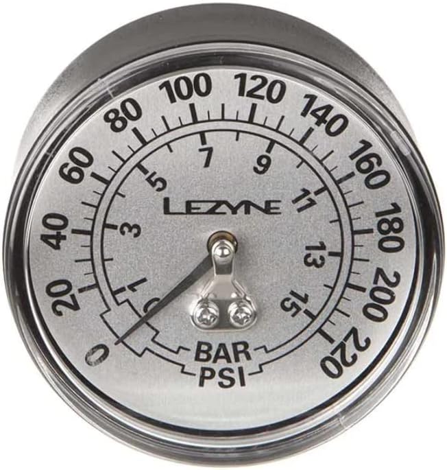 Lezyne 220 Psi Gauge 2.5 Black / Silver
